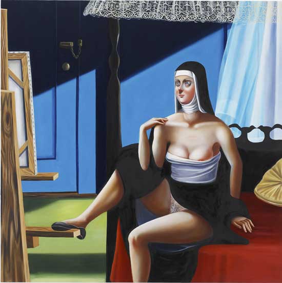 Jocelyn Hobbie, Nun Painter, 2005, oil on canvas, 54x54 inches