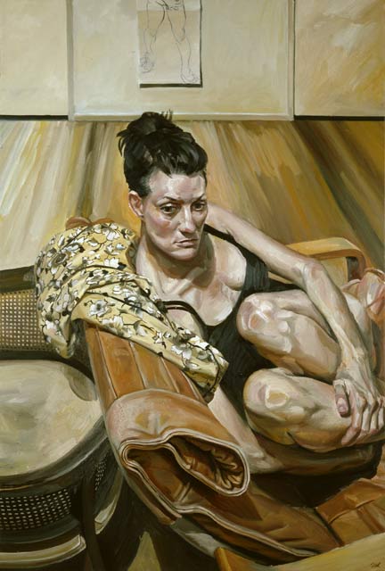 Stephen Wright, Waiting, 2006, oil on canvas, 66x44 inches