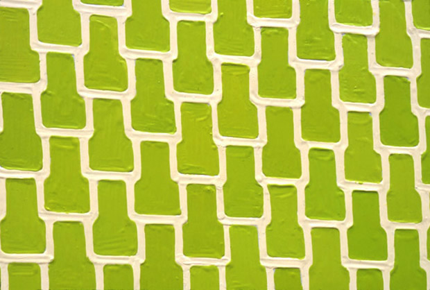 Sara Eichner, green shingle siding (detail), 2006, oil on panel