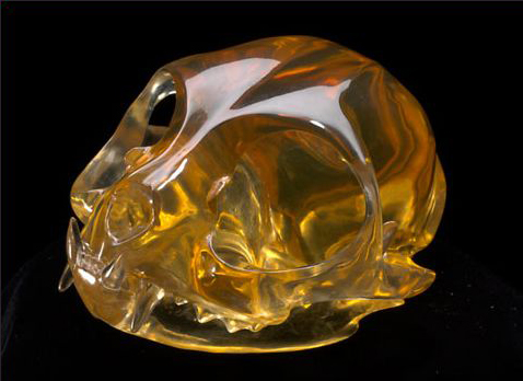 Laurel Roth, Lap of Luxury (Persian), 2007, carved industrial resin, walnut, Swarovski crystal, aluminum, 2.5x3.25x4 inches