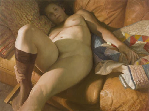 Vincent Desiderio, Nude I, 2008, oil on linen, 49.5x67 inches