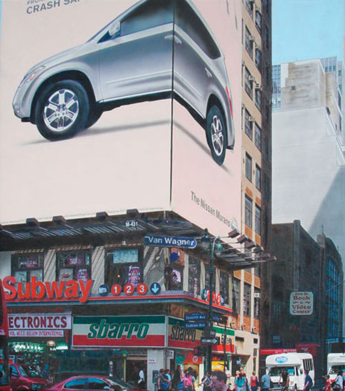 Denis Peterson, Fashion Avenue, 2008, acrylic on canvas, 36x32 inches