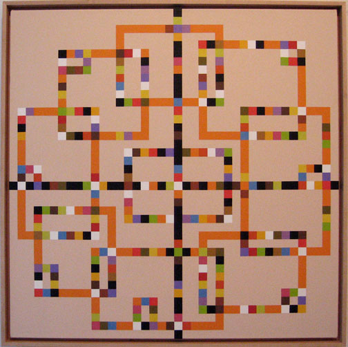 Julie Karabenick, Composition 78, 2008, acrylic on canvas, 30x30 inches