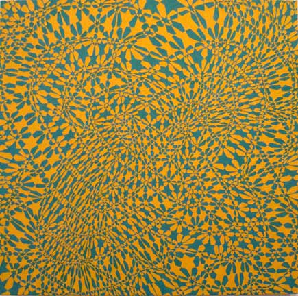 Michael Knutson, Crossing Oval Coils XII, 2009, oil on canvas, 30x30 inches