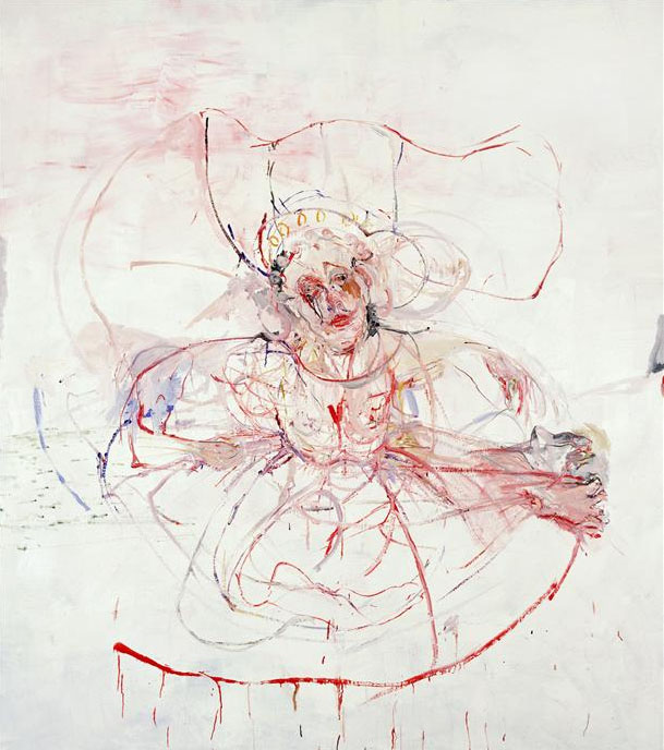 Judy Glantzman, ANGEL, 2000, oil on canvas, 90x80 inches