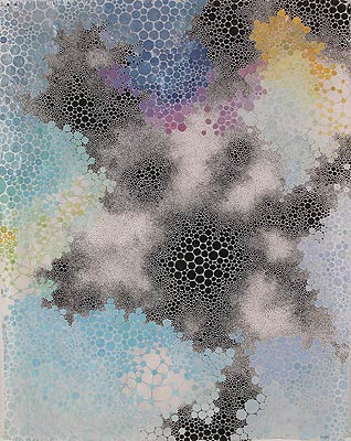 Karen Margolis, Dvitva, 2009, watercolor, gouache and graphite on Abaca paper, 14x11 inches