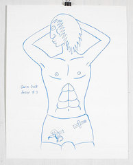 Andrew Jeffrey Wright, Swimsuit #3, 2009, silkscreen print, edition of 40, 11x14 inches