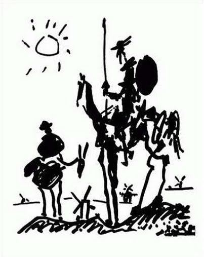 Pablo Picasso, Don Quixote, 1955, ink wash